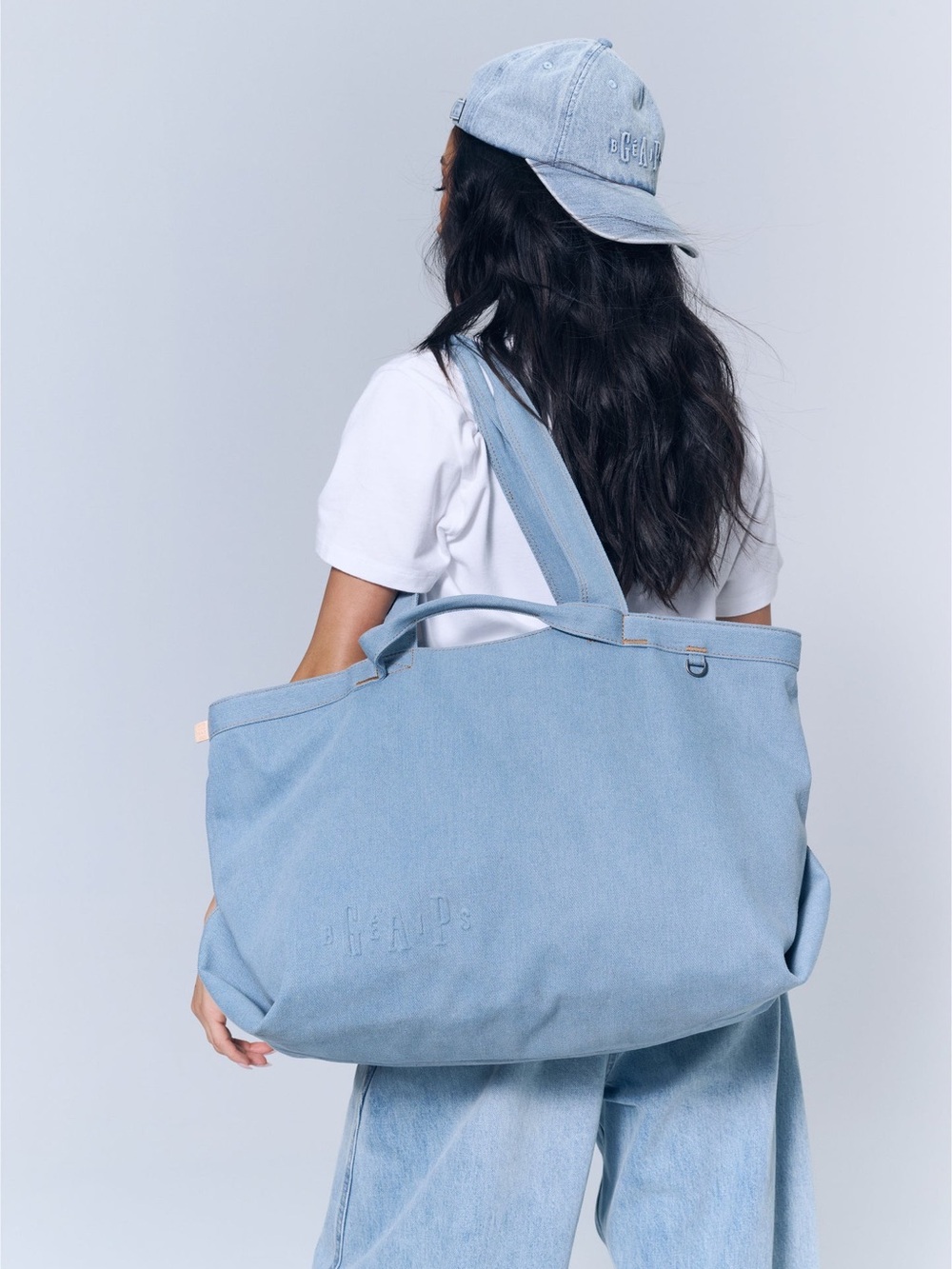 BEIS x GAP Light Blue Denim Travel Tote - Picture 2 of 7